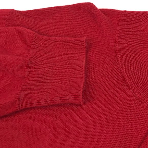 Orvis 1/4 Zip Sweater Sweatshirt XL Red Silk Blend - Picture 4 of 8